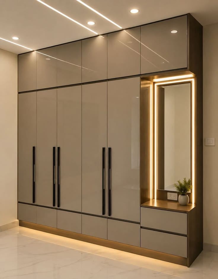 Modern aluminium wardrobe design